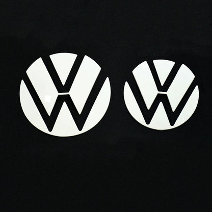 White Sticker Protector for Golf 8, Passat, Lavida, Bora, T-Roc – Emblem Protective Decal
