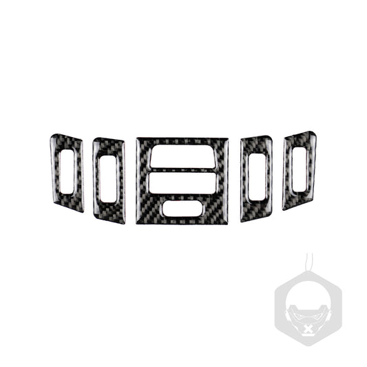 Pinally Carbon Fiber central air conditioning outlet frame sticker Suitable for BMW E90/E92/E93 old 3 series