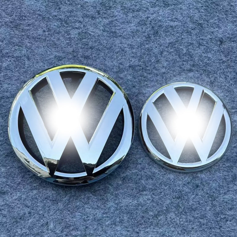 Premium Genuine Front and Rear Emblems with Striking Net Design Overlay Protector Aftermarket Accessories for Golf 6 (2010-2013)