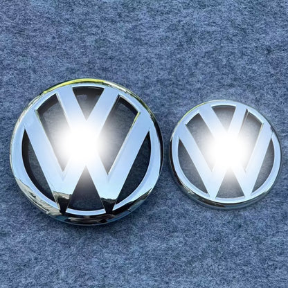 Premium Genuine Front and Rear Emblems with Striking Net Design Overlay Protector Aftermarket Accessories for Golf 6 (2010-2013)