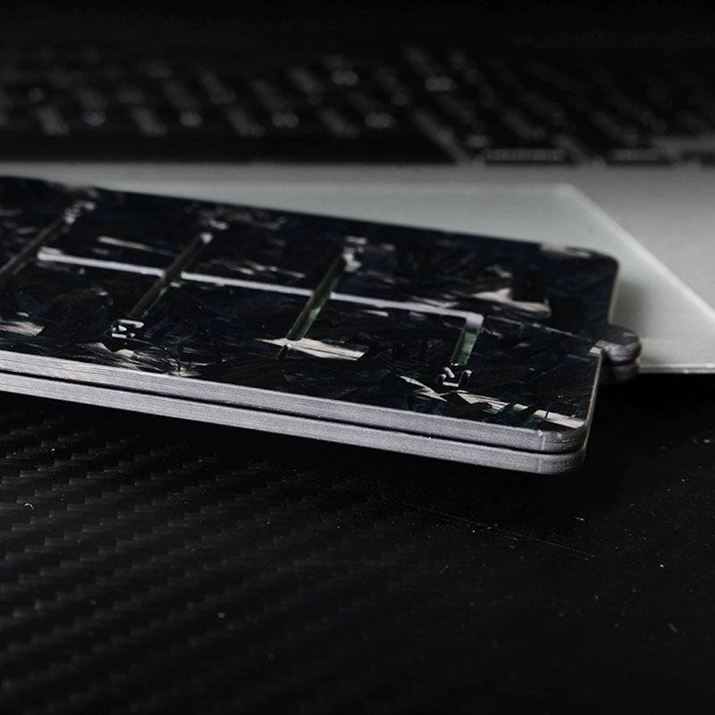 Real Dry Carbon Fiber Driver's License & Vehicle Registration Holder Set - Driving School Style