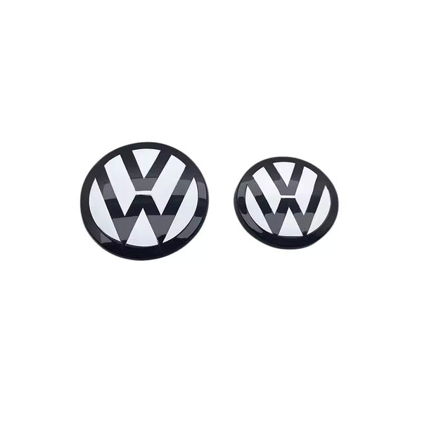 ABS Made Front and Rear Whited Emblem Flat Badge Stickers For 2010-2013 Golf6 MK6 GTI/R Models