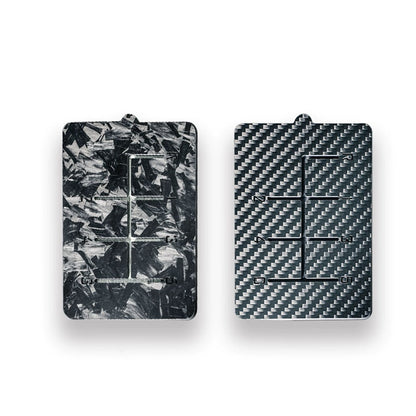 Real Dry Carbon Fiber Driver's License & Vehicle Registration Holder Set - Driving School Style