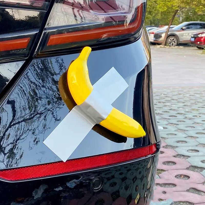 Art Basel Inspired: Get Creative and Fun with a Banana Car Sticker - A Playful and Unique Spoof Art Decal