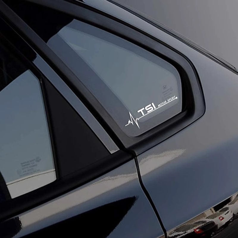 ABS Heartbeat Rear Window Decorative Sticker for VW TSI