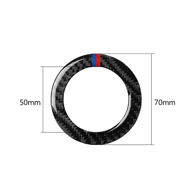 Carbon Fiber Steering Wheel Logo Decorative Stickers for BMW Old 3 Series E46