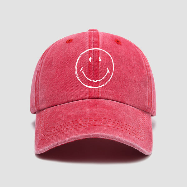 Custom Hats Baseball Caps with Smiley Face Logo