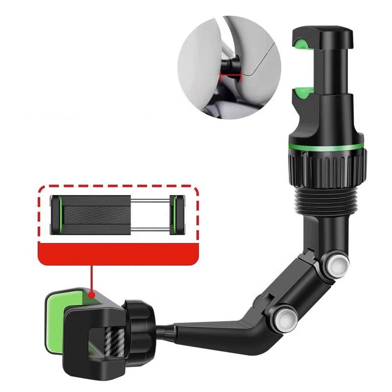 Rearview Mirror Car Phone Holder – Universal Navigation Mount for Secure Drive