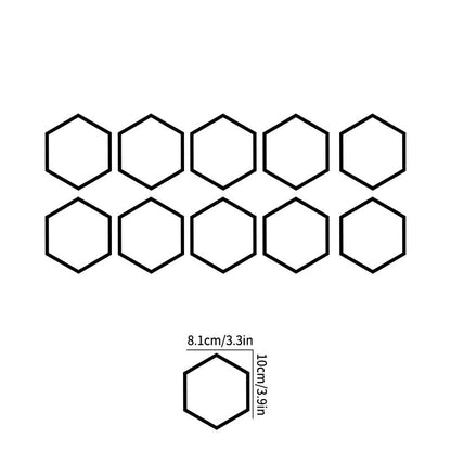 Honeycomb Pattern Car Stickers - Creative Personality Waistline & Body Decals for Universal Vehicle Tail Decoration