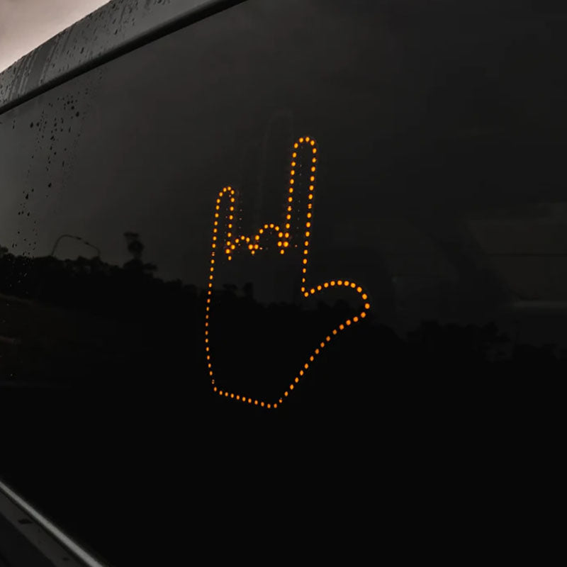 Personalized car decoration three expression gesture lights