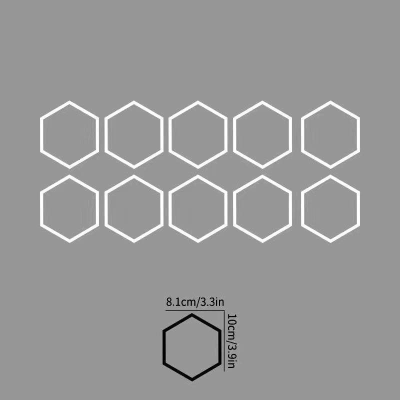 Honeycomb Pattern Car Stickers - Creative Personality Waistline & Body Decals for Universal Vehicle Tail Decoration