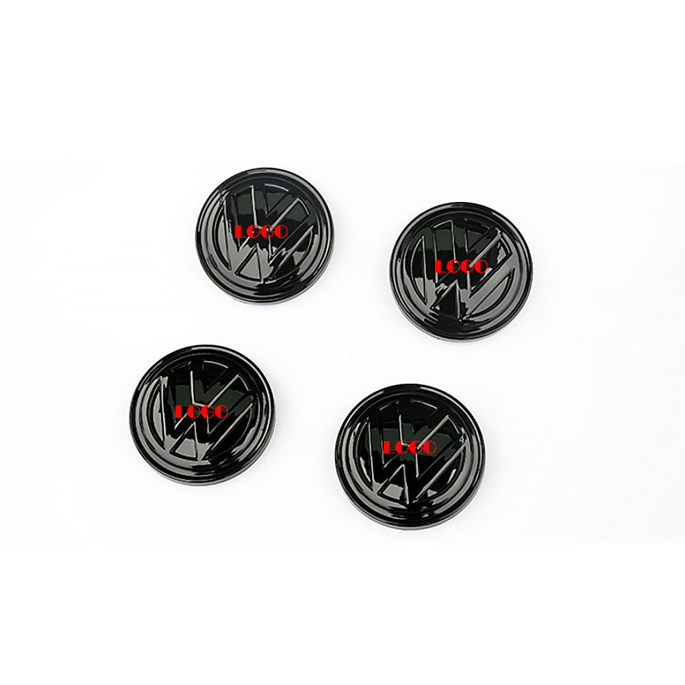Overlay Badge Sticker for Black Wheel Hub Caps - Compatible with Golf MK7 and MK7.5 Models