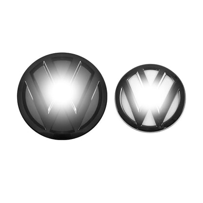 Adesivi con stemma anteriore in ABS nero, sovrapposizione aftermarket per modelli MK7.5 2018-2020