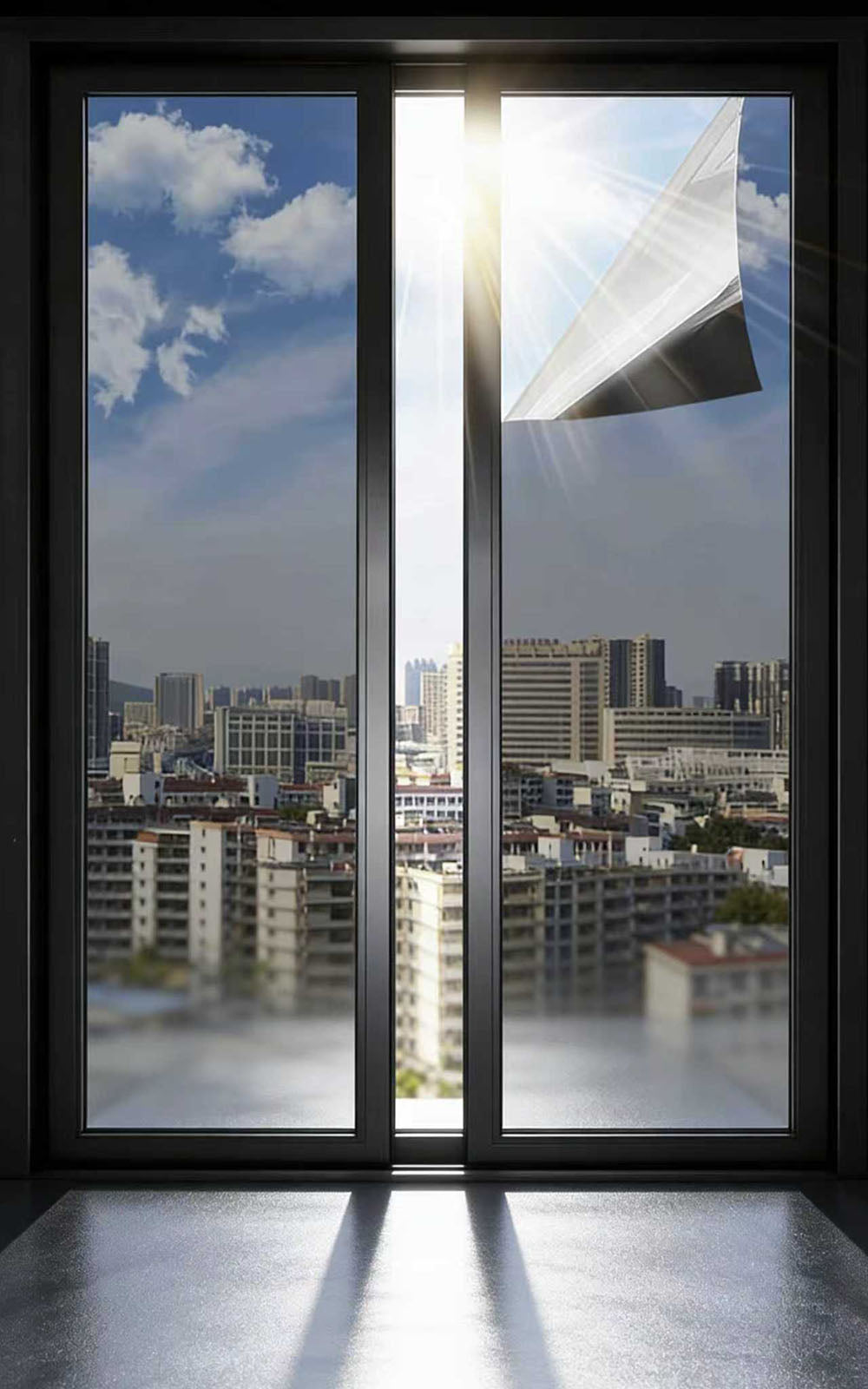 One-Way Privacy Window Film: Sun Blocking, Heat Insulation, Anti-Glare & Anti-Peep Glass Sticker for Home Windows