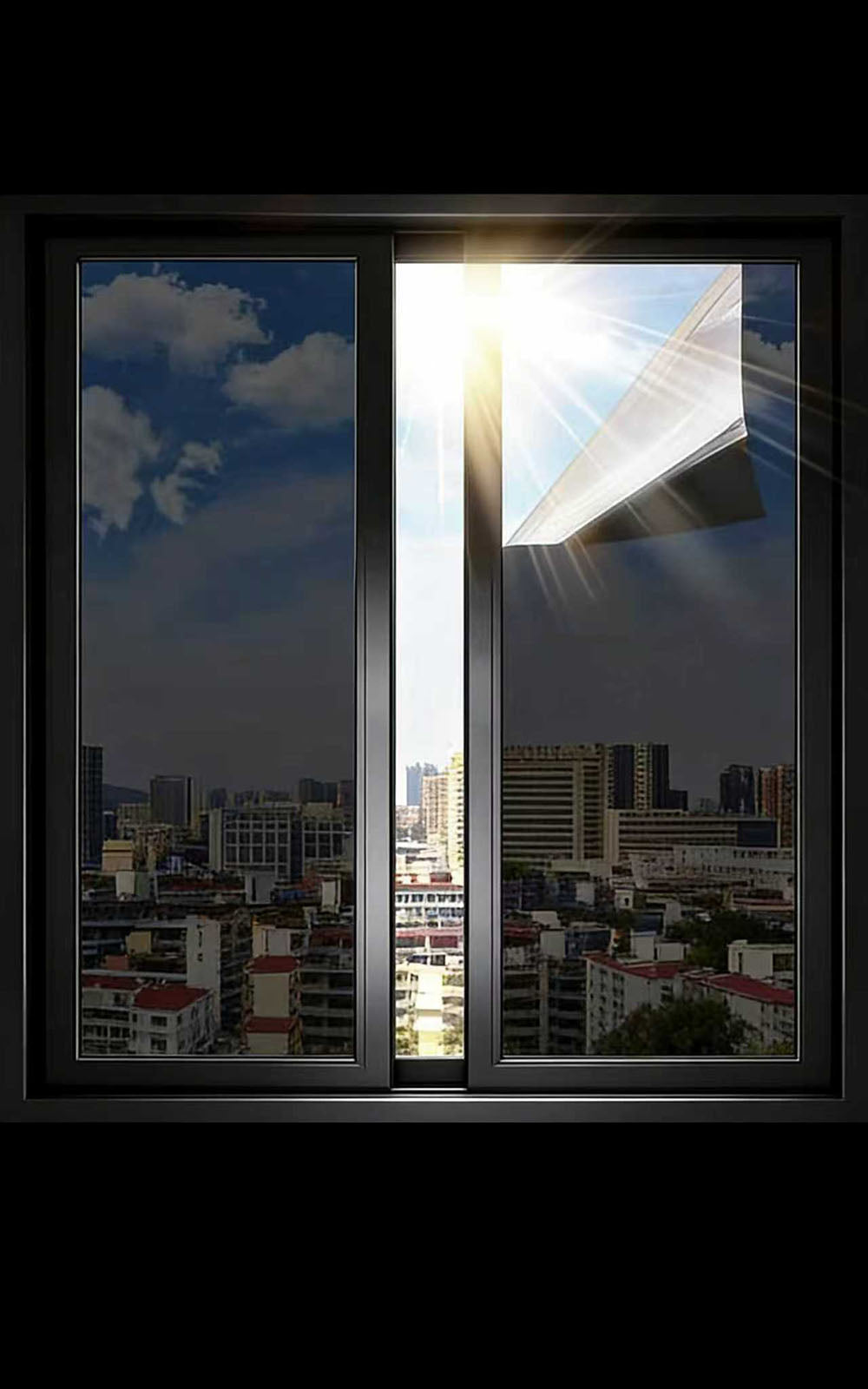 One-Way Privacy Window Film: Sun Blocking, Heat Insulation, Anti-Glare & Anti-Peep Glass Sticker for Home Windows