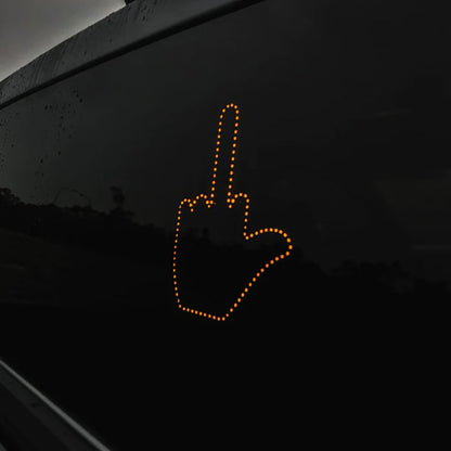 Personalized car decoration three expression gesture lights