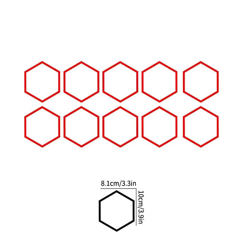 Honeycomb Pattern Car Stickers - Creative Personality Waistline & Body Decals for Universal Vehicle Tail Decoration