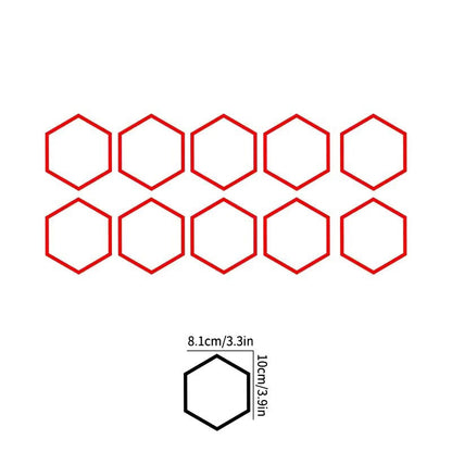 Honeycomb Pattern Car Stickers - Creative Personality Waistline & Body Decals for Universal Vehicle Tail Decoration