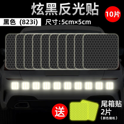 Black Reflective US-Spec Wheel Arch Scratch Cover Stickers - Invisible Waterproof Decorative Strips