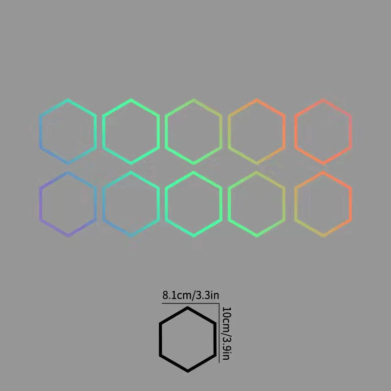 Honeycomb Pattern Car Stickers - Creative Personality Waistline & Body Decals for Universal Vehicle Tail Decoration