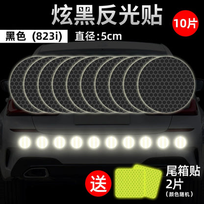 Black Reflective US-Spec Wheel Arch Scratch Cover Stickers - Invisible Waterproof Decorative Strips