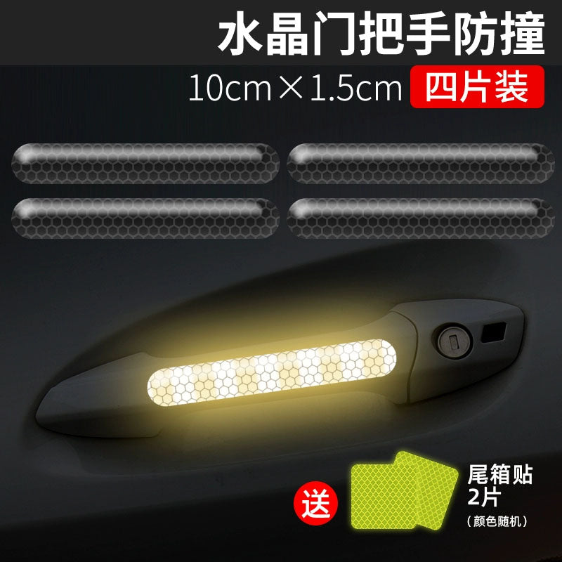 Black Reflective US-Spec Wheel Arch Scratch Cover Stickers - Invisible Waterproof Decorative Strips