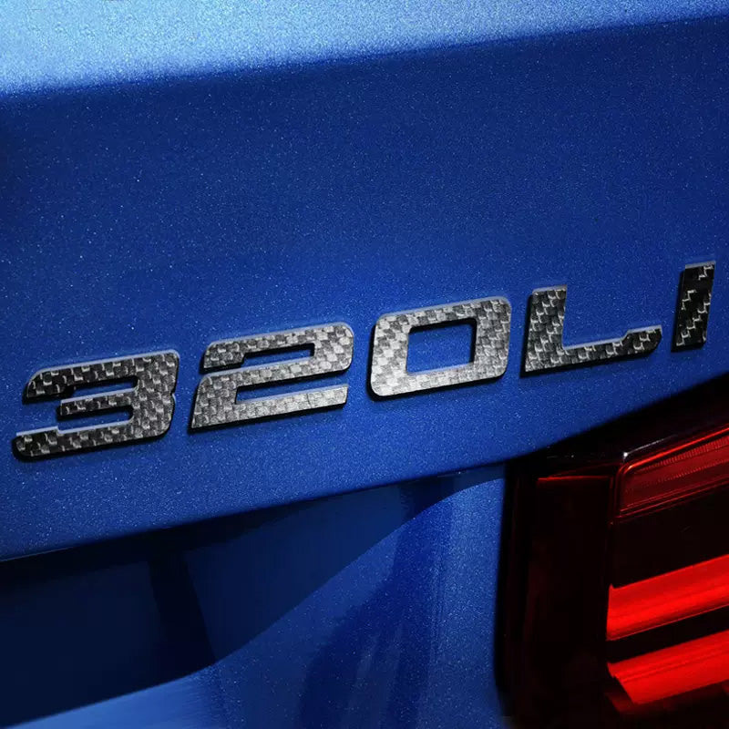 Pinalloy Carbon Fiber Tail Label Sticker For Bimmer 3/4 Series