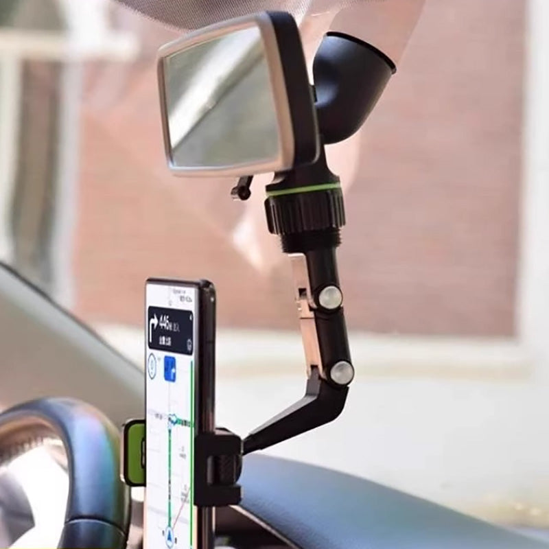Rearview Mirror Car Phone Holder – Universal Navigation Mount for Secure Drive