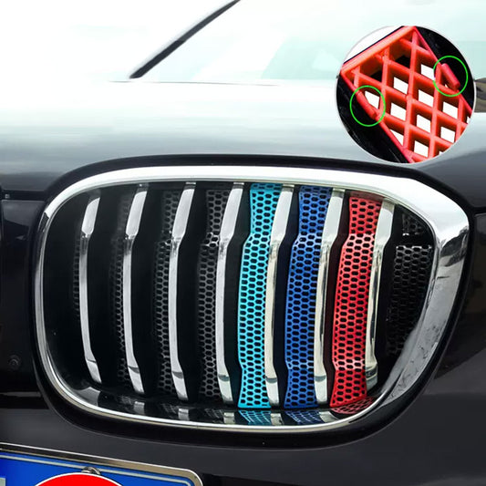 Insect-proof Middle Grille with Three-color Strips for 2018-24 BMW New X3X4X1 - Stylish Exterior Modification Accessories