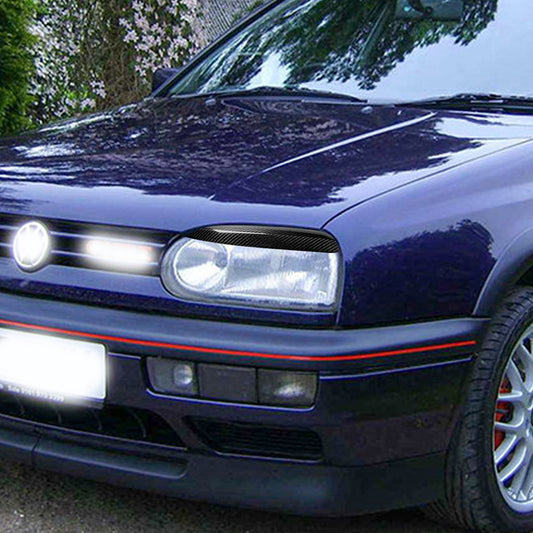 (Set of 2) Pinalloy Real Carbon Fiber Headlight Eyelids for Compatible MK3 Models (1992-1999)