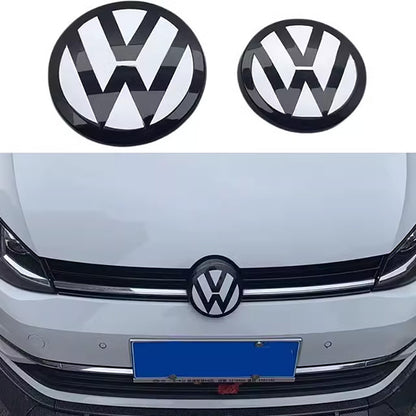ABS Made Front and Rear Whited Emblem Flat Badge Stickers For 2010-2013 Golf6 MK6 GTI/R Models