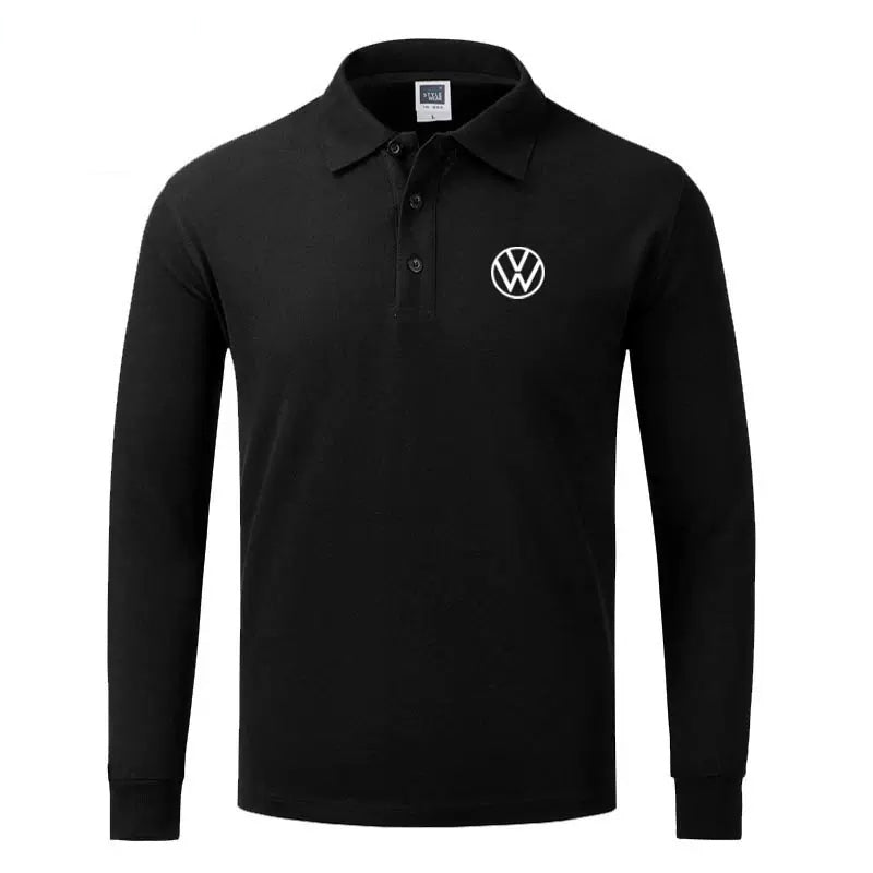 Pinalloy Black Long-Sleeved Polo Shirt with Iconic  Logo (Asian Size) (V.1)