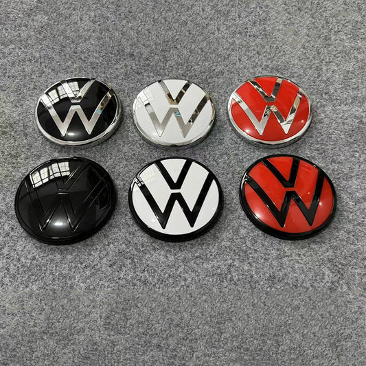 Overlay Replacement Protector - ABS Front Black Emblem Badge Stickers for 2018-2020 MK7.5 Models
