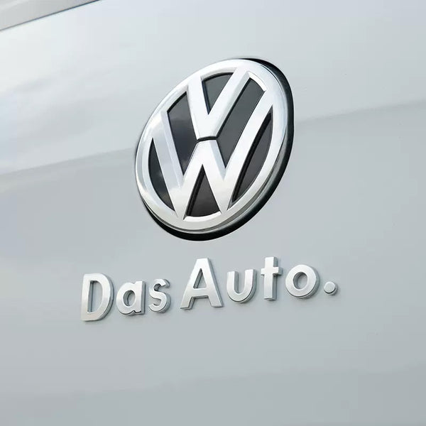 ABS Made Rear Silver Emblem Stickers with "Das Auto." wording For VW Models