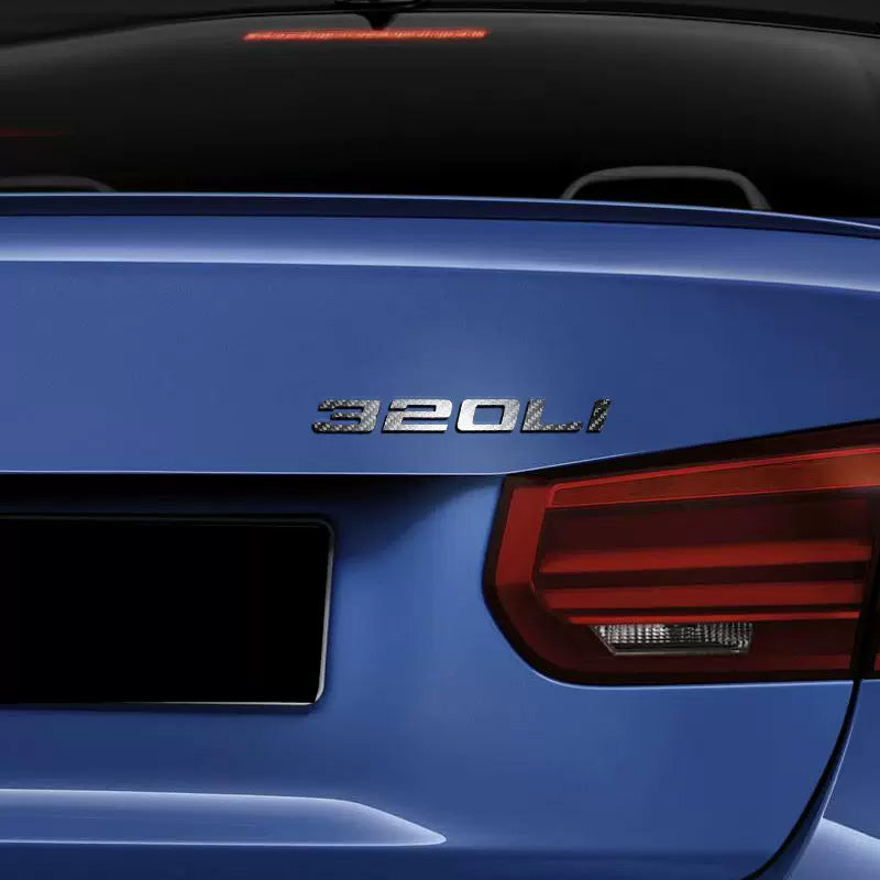 Pinalloy Carbon Fiber Tail Label Sticker For Bimmer 3/4 Series