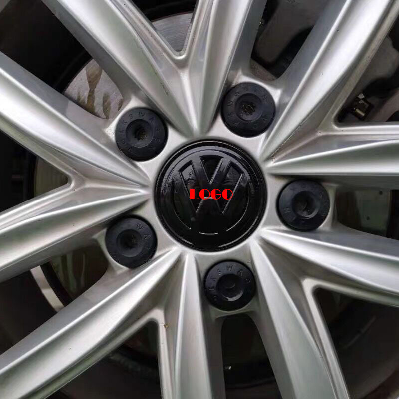 Overlay Badge Sticker for Black Wheel Hub Caps - Compatible with Golf MK7 and MK7.5 Models