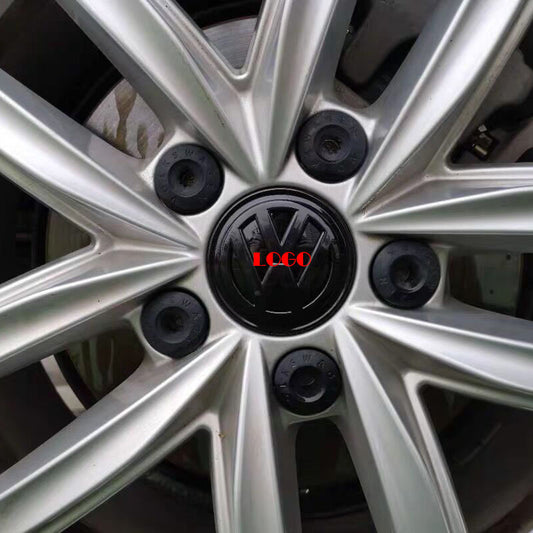 Overlay Badge Sticker for Black Wheel Hub Caps - Compatible with Golf MK7 and MK7.5 Models