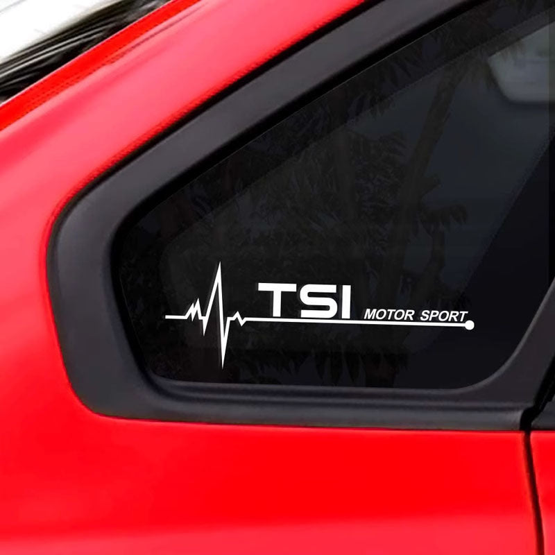 ABS Heartbeat Rear Window Decorative Sticker for VW TSI