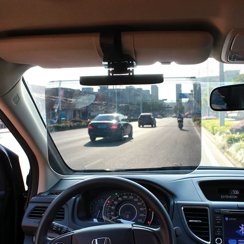 Wide-View Anti-Glare Car Visor Extender – Day/Night Anti-UV Driver Shield
