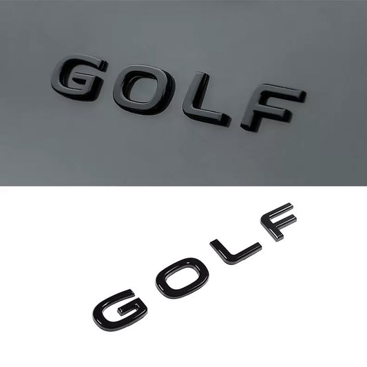 Stand Out with the Glossy Black "GOLF" Wording Sticker - Enhance Your Golf's Style