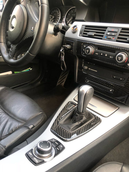 Pinalloy E90/E92E93 three series carbon fiber shift control panel car interior modification accessoriesSuitable for BMW