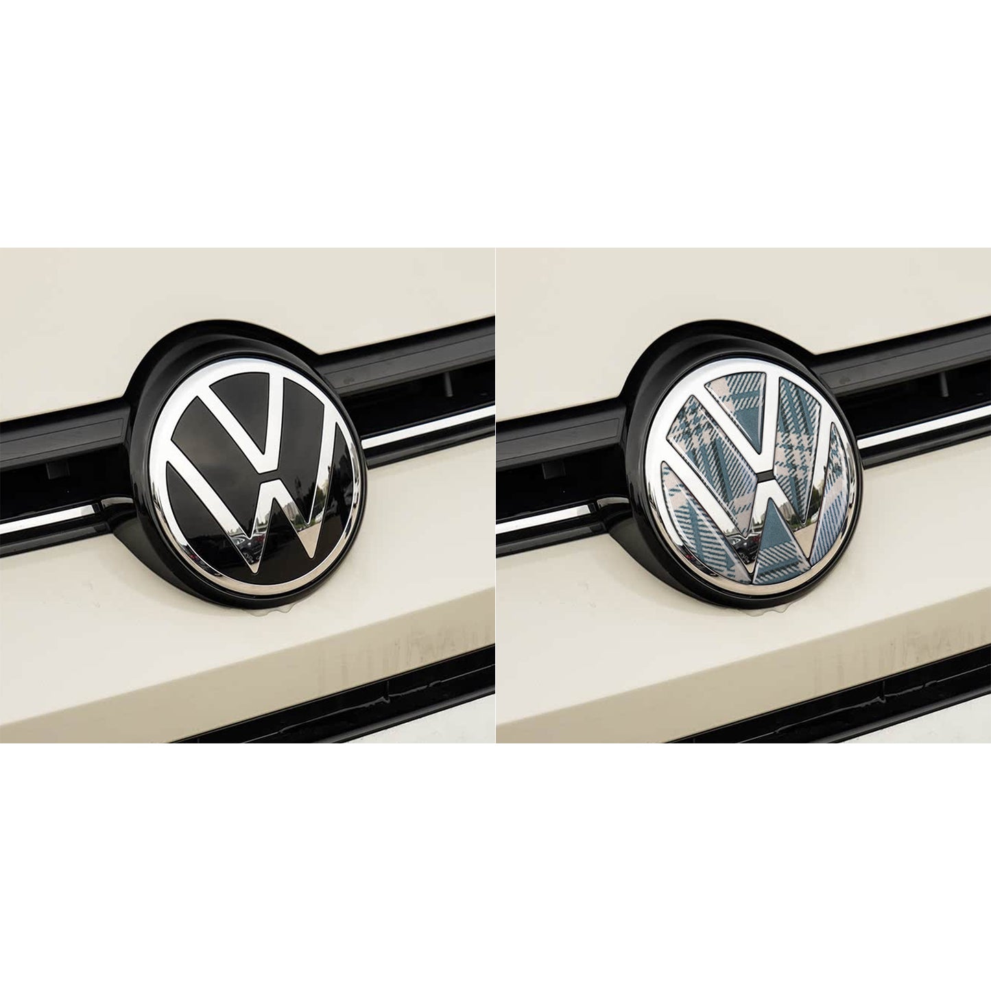 Premium Custom Front & Rear Badge Emblem Sticker Upgrade for Golf MK7 7.5