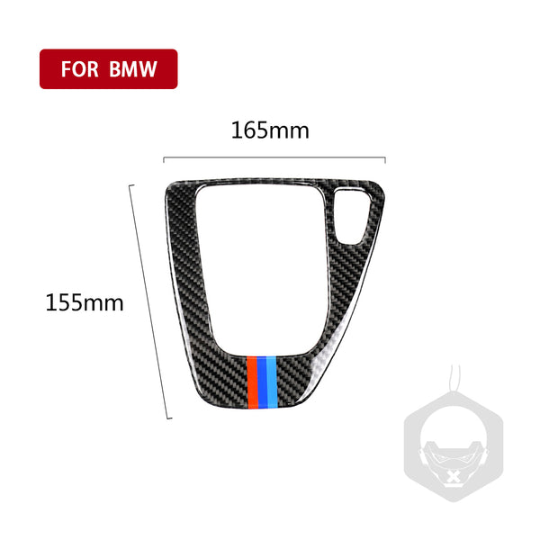 Pinalloy carbon fiber shift control panel car interior frame sticker Suitable for BMW E90/E92/E93 3 series Right drive（BMW color）