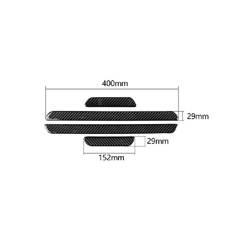 Pinalloy Carbon Fiber Side Door Sill Strip Stickers Accessories For Audi A3 2014-2019 - Pinalloy Online Auto Accessories Lightweight Car Kit 