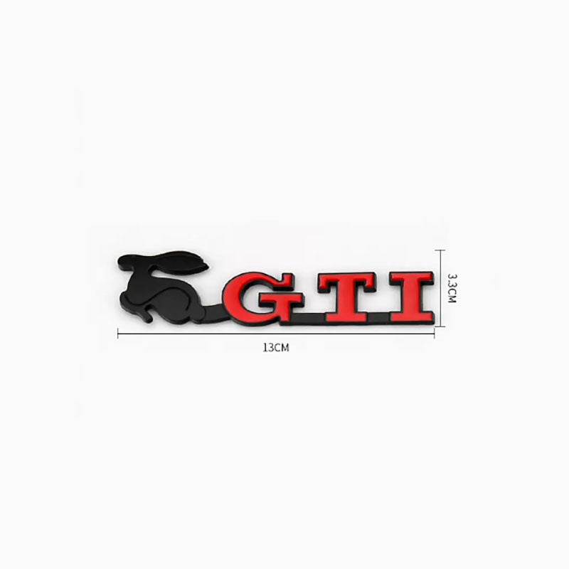 Black Rabbit GTI Wording Emblem Chrome Stickers Mark Metal Lappet Decals Labeling