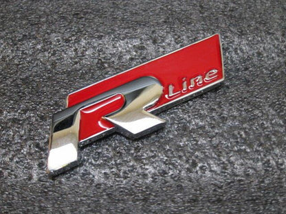 New red 4 R Line Metal Grill Emblem 3D lettering for VW Golf GTI Scirocco Polo - Pinalloy Online Auto Accessories Lightweight Car Kit 