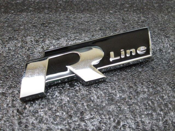 New Black 4 R Line Metal Grill Emblem 3D lettering for VW Golf GTI Scirocco Polo - Pinalloy Online Auto Accessories Lightweight Car Kit 