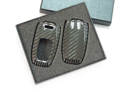 Deluxe Real Carbon Fiber Remote Key-less Key Cover Case Skin Shell for Audi TC0003 - Pinalloy Online Auto Accessories Lightweight Car Kit 