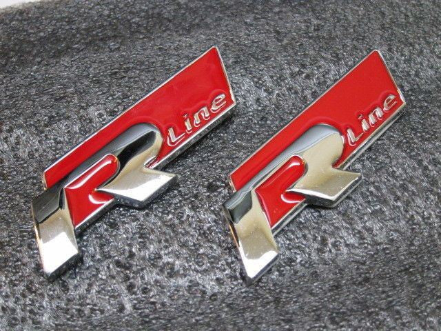 New red 4 R Line Metal Grill Emblem 3D lettering for VW Golf GTI Sciro