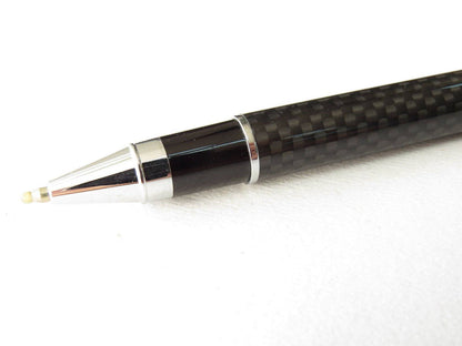 Deluxe Real Genuine Carbon Fiber Steel Black Ink Ball Pen - Pinalloy Online Auto Accessories Lightweight Car Kit 